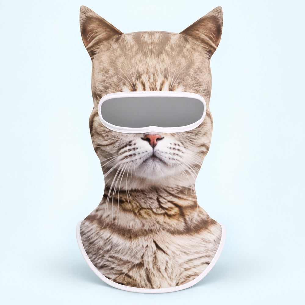 Tabby Cat printed balaclava