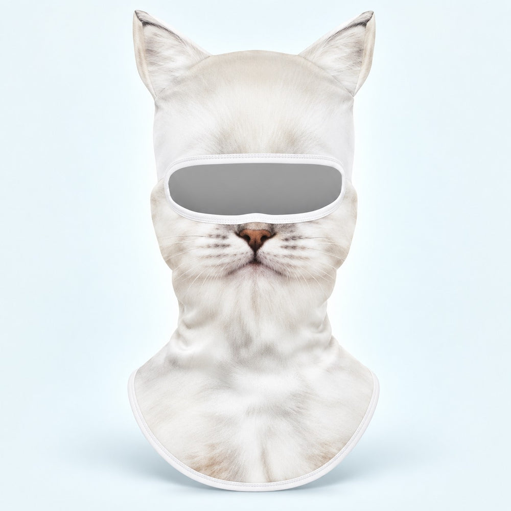 Snow Cat printed balaclava