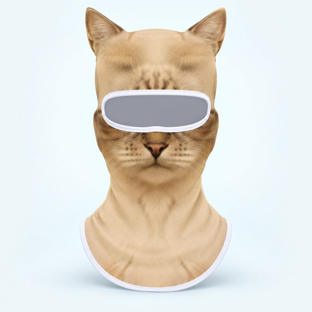 Golden Cat printed balaclava