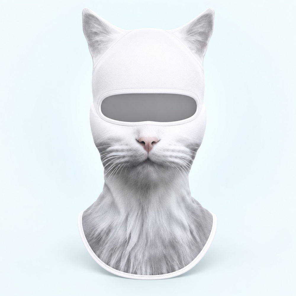 Ice Cat printed balaclava