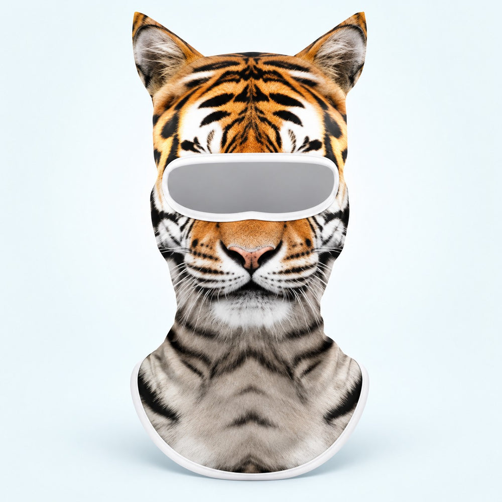 Tiger printed balaclava