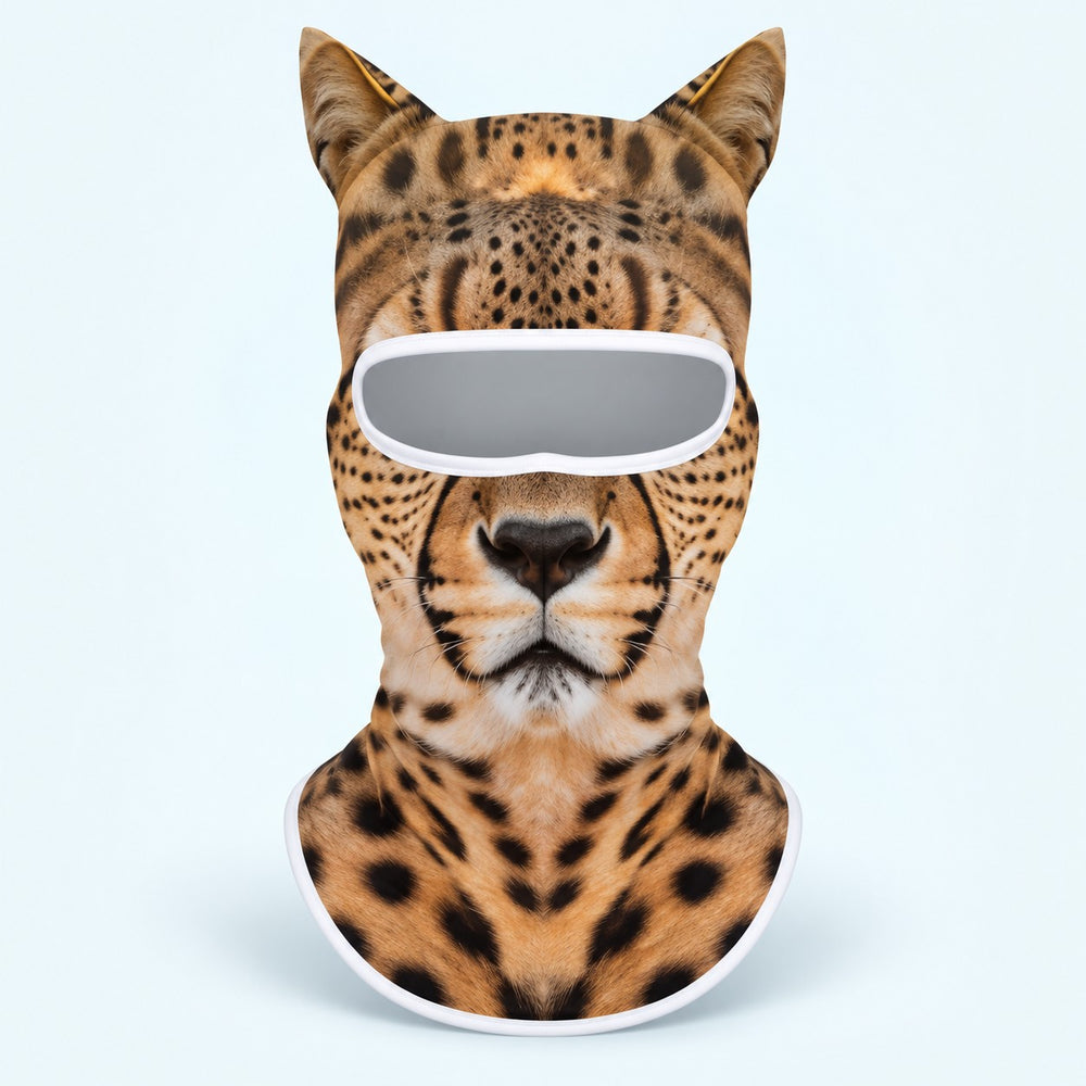 Leopard printed balaclava