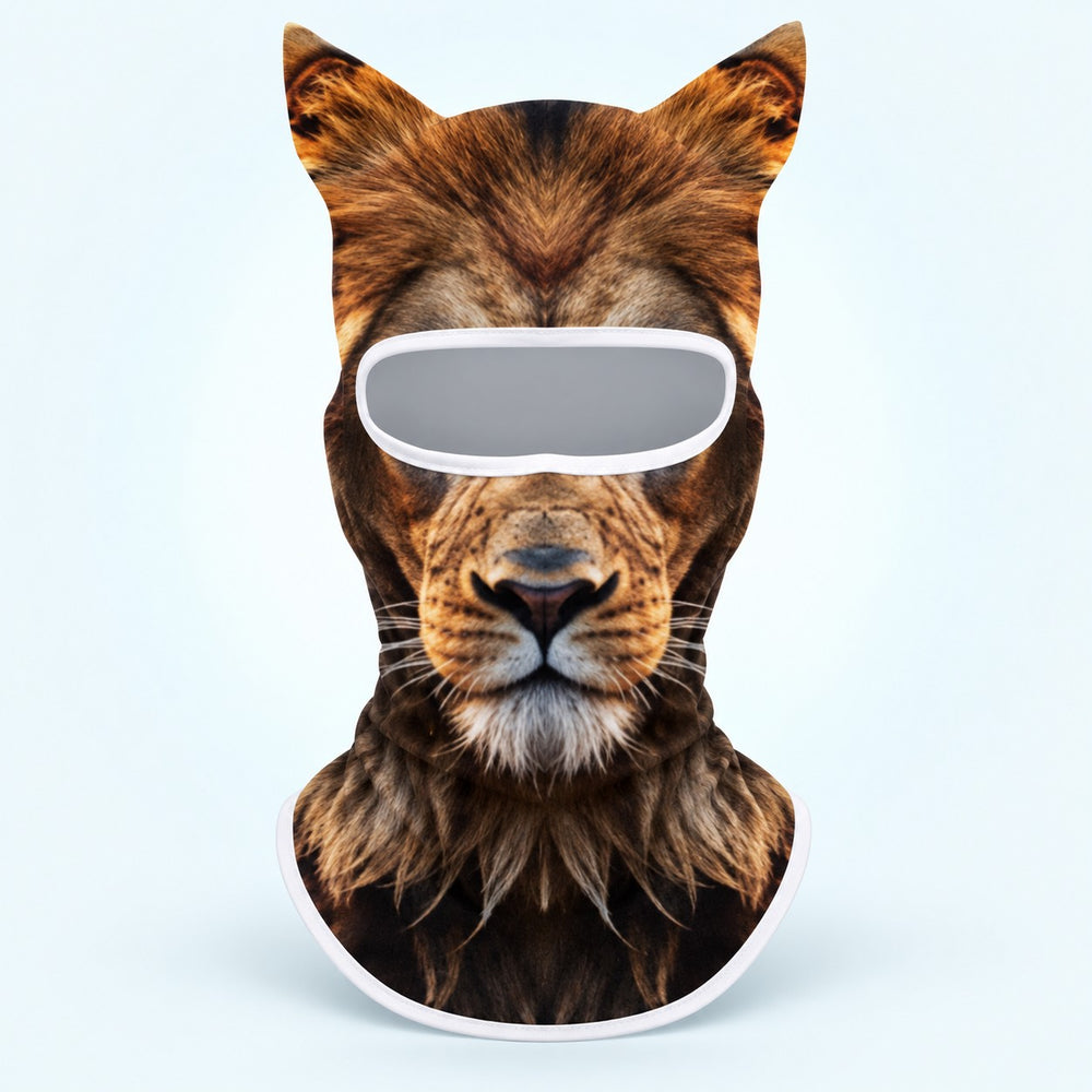 Lion printed balaclava