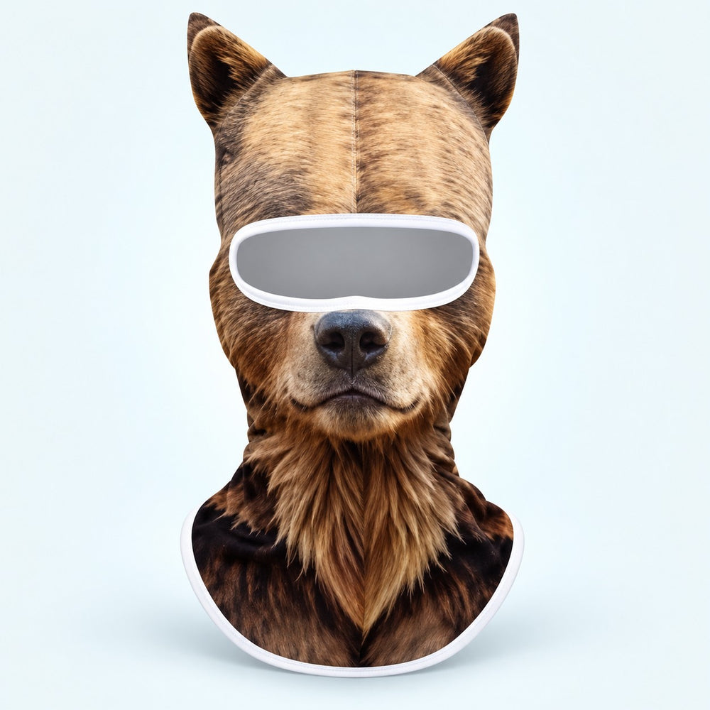 Bear printed balaclava